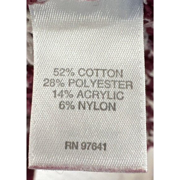 J.Jill Womens Cardigan Sz M Maroon Longline Boho Southwest Button Front Sweater - Picture 7 of 13